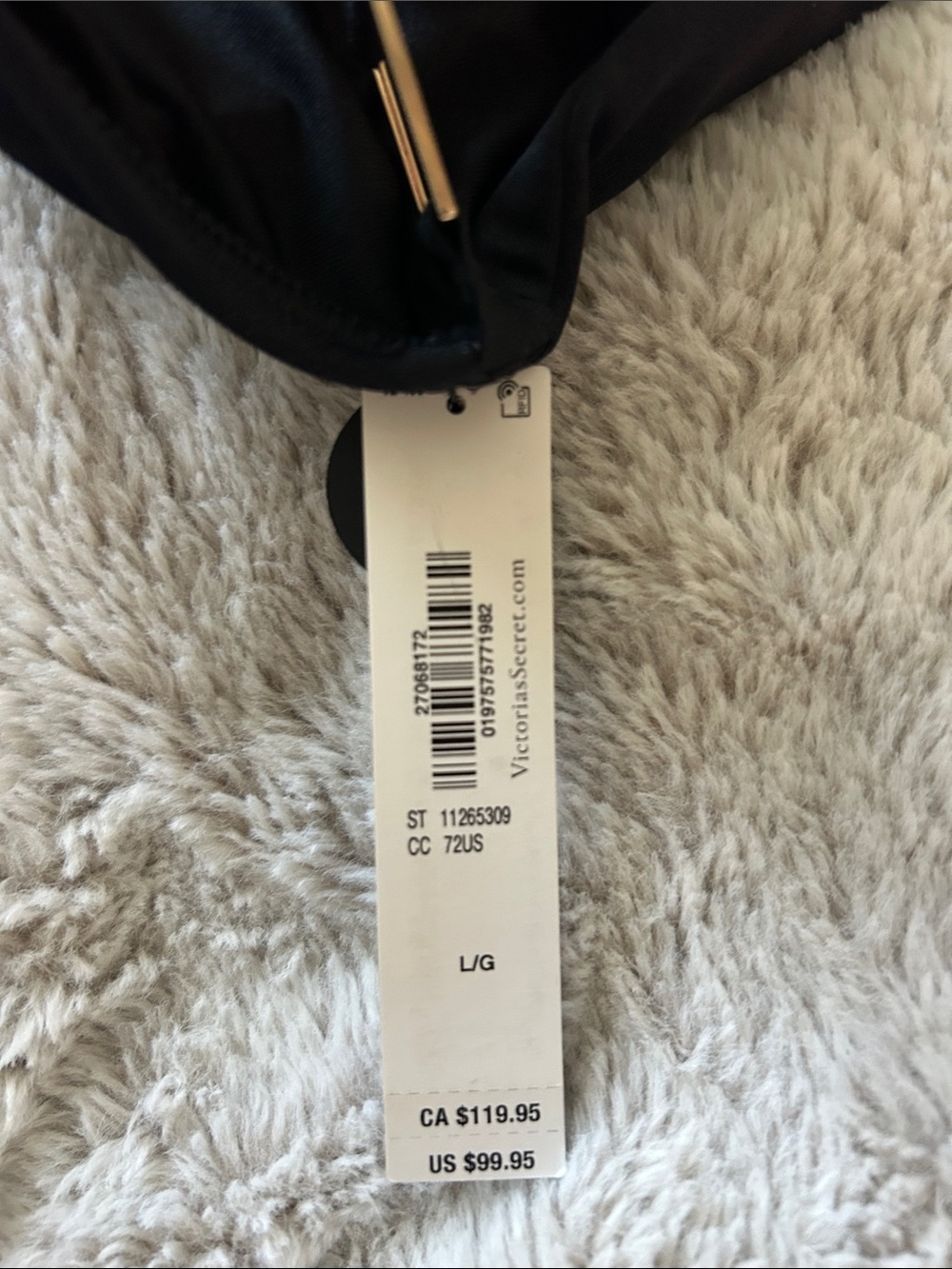 Victoria's Secret Black One-Piece with Side Cutout Straps - Picture 4 of 5